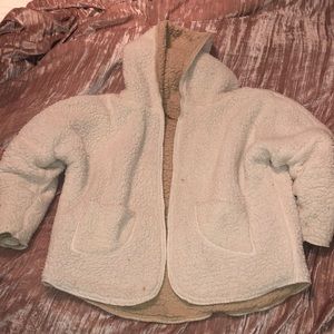 Cozy, fluffy white jacket